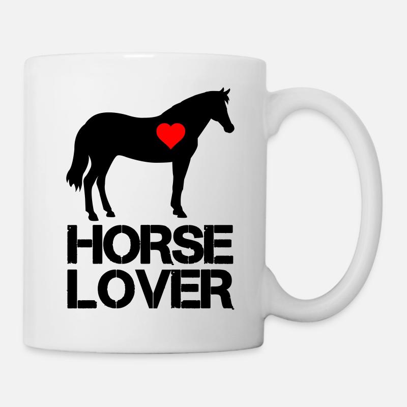 horse lover - Tasse - Weiß