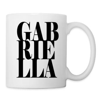 Gabriella Surname First name Modern font Word Art - Mug - white - Right