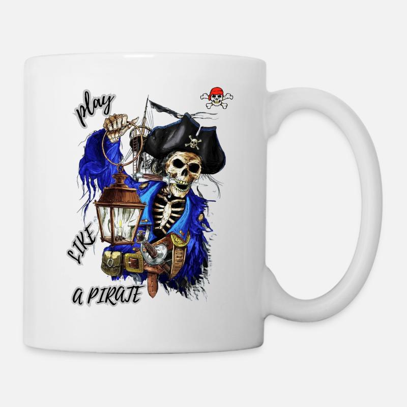 Jouez comme un pirate - Mug blanc - blanc