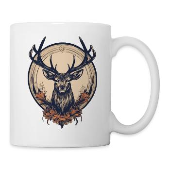 Hirsch / Bock / Tier / Wild / Wald / Wildnis - Tasse - Weiß - Rechts