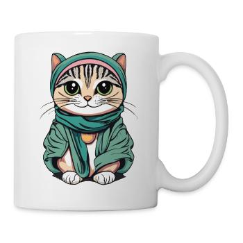 Kopftuch - Tasse - Weiß - Rechts