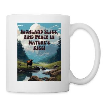 Highland Bliss: Embrace Serenity with Nature’s Kis - Tasse - Weiß - Rechts