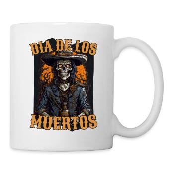Tag der Toten in mexikanischen Begriffen. - Tasse - Weiß - Rechts