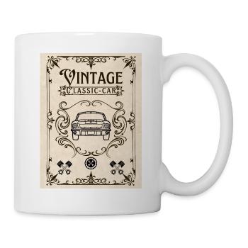 Vintage Classic Car performance - Mug - white - Right