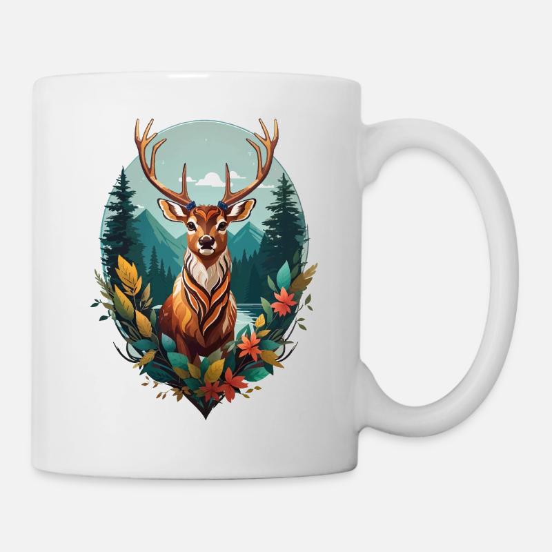 Cerf - Mug blanc - blanc