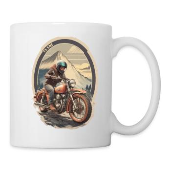 Motos et montagnes - Mug blanc - blanc - Droite