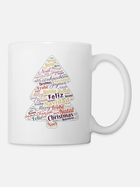 Weihnachtsbaum - Tasse - Weiß