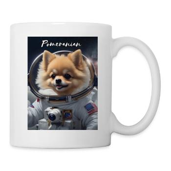 Pomeranian als Astronaut auf Accessoires - Tasse - Weiß - Rechts