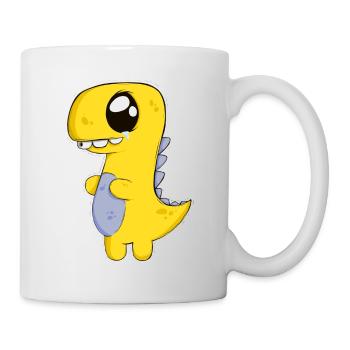 Trauriger Dino - Tasse - Weiß - Rechts