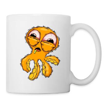 Tintenfisch - Tasse - Weiß - Rechts