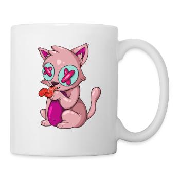 Glückskatze - Tasse - Weiß - Rechts