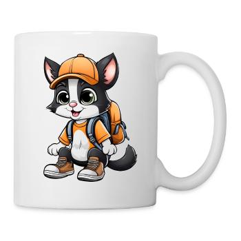 Cat Cat Kids Pillow Cup Sticker Button - Mug blanc - blanc - Droite