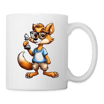 Clever Fox Kids Pillow Cup Sticker Button - Mug blanc - blanc - Droite