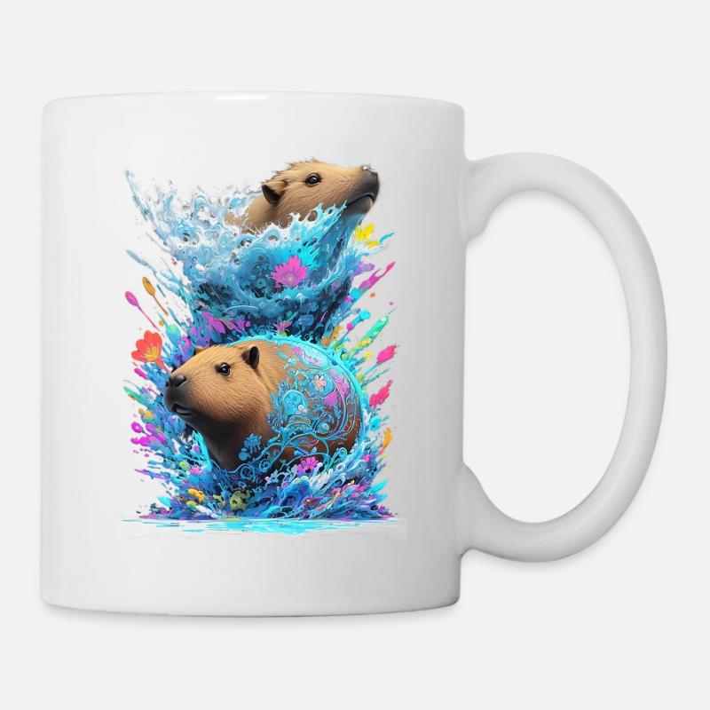 Deux Capybaras - Mug blanc - blanc