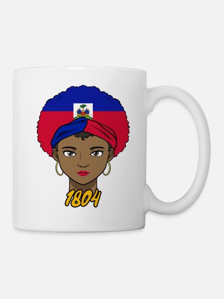 Haïti Drapeau Haïtien Femme Princesse I Cadeau - Mug blanc - blanc