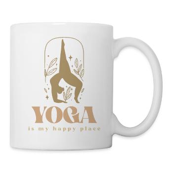 Le yoga est mon endroit heureux - Mug blanc - blanc - Droite