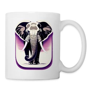 Die ewige Weisheit des Elefanten - Tasse - Weiß - Rechts