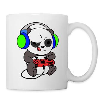Panda Gambles, Panda Je joue - Mug blanc - blanc - Droite