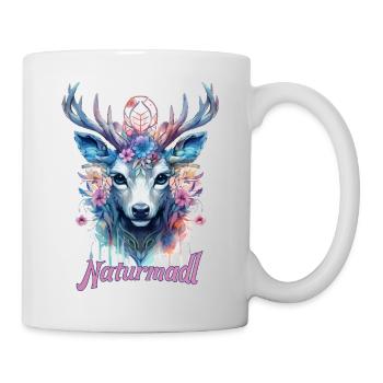 Hirsch Naturmadl Krafttier Dorffest Tracht - Tasse - Weiß - Rechts