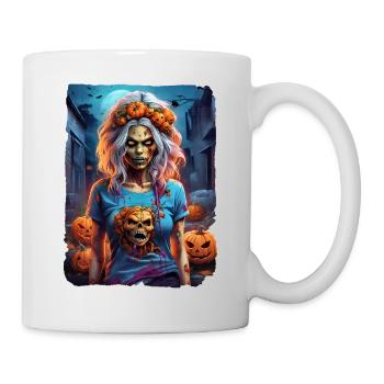 Modèle vierge de femme zombie d’Halloween 1.2 - Mug blanc - blanc - Droite