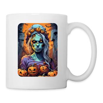 Modèle vierge de femme zombie d’Halloween 1.7 - Mug blanc - blanc - Droite