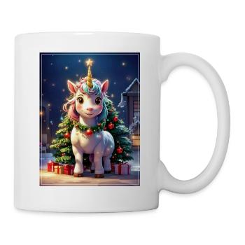 Weihnachten Einhorn Blankovorlage 1.7 - Tasse - Weiß - Rechts