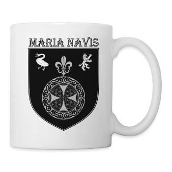Wappen Heimatsender Maria Navis Schwarz Weiß - Tasse - Weiß - Rechts