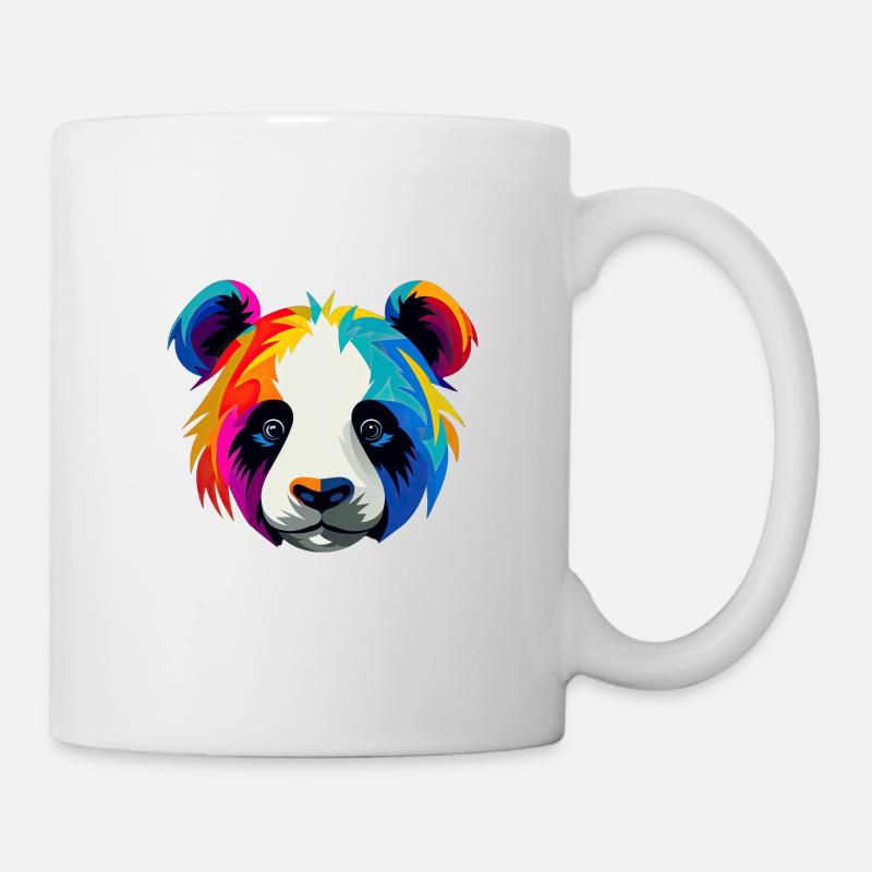 Zauberhafter Colorburst Panda - Tasse - Weiß