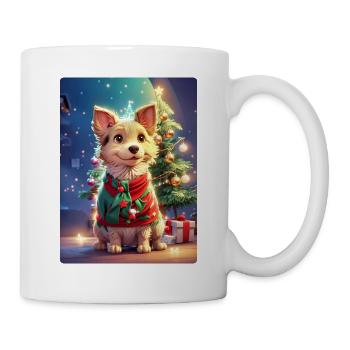 Modèle vierge de chien de Noël 1.1 - Mug blanc - blanc - Droite