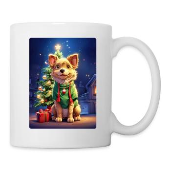 Modèle vierge de chien de Noël 1.3 - Mug blanc - blanc - Droite