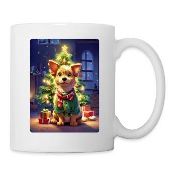 Modèle vierge de chien de Noël 1.4 - Mug blanc - blanc - Droite