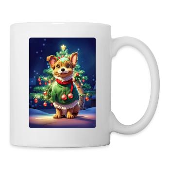 Modèle vierge de chien de Noël 1.5 - Mug blanc - blanc - Droite