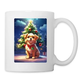 Modèle vierge de chien de Noël 1.7 - Mug blanc - blanc - Droite