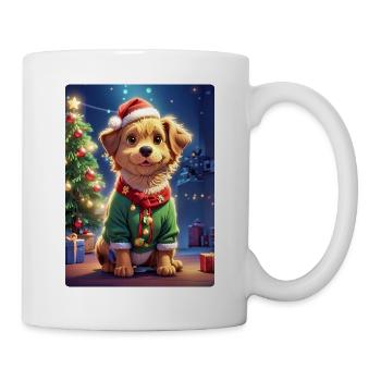 Modèle vierge de chien de Noël 1.2 - Mug blanc - blanc - Droite
