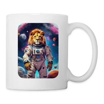 Löwe im Weltall 1.7 - Tasse - Weiß - Rechts