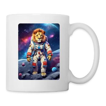 Löwe im Weltall 1.9 - Tasse - Weiß - Rechts