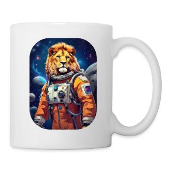 Löwe im Weltall 1.6 - Tasse - Weiß - Rechts