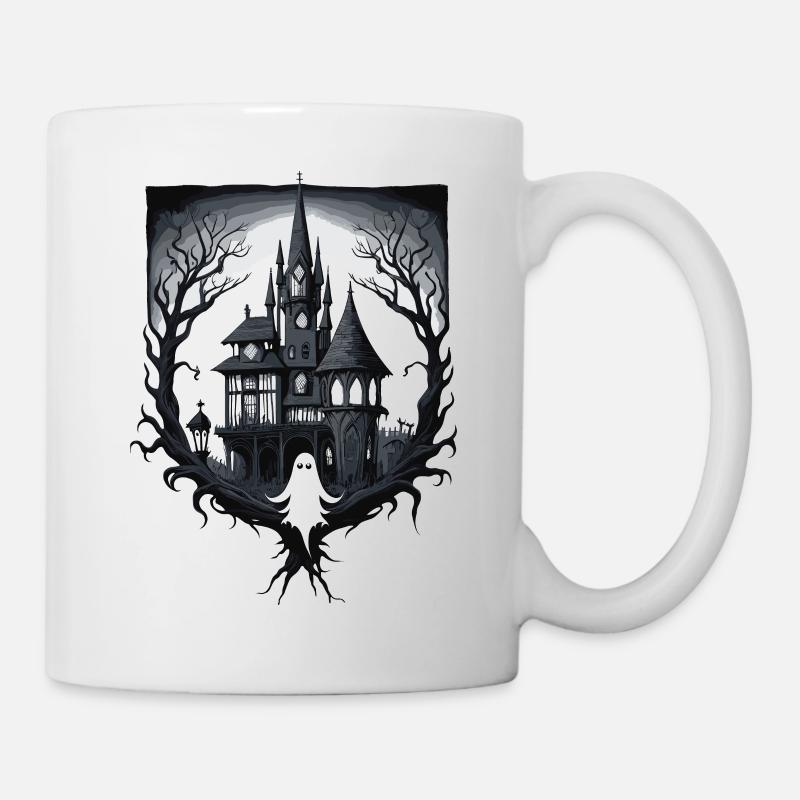 Spooky Mansion - Tasse - Weiß