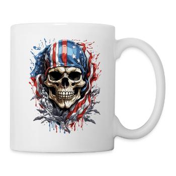 American Skull: Proud of the U.S. - Mug - white - Right