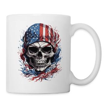U.S. Flag & Skull: American Pride - Mug - white - Right