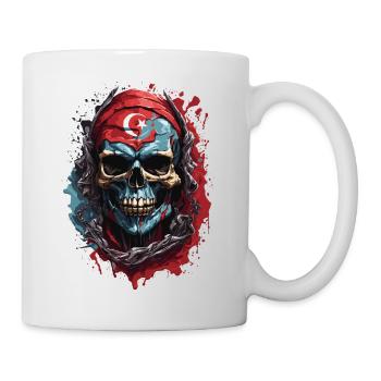 Crâne turc : fier du drapeau - Mug blanc - blanc - Droite