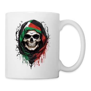 Palestinian Skull: Flag of Pride - Mug - white - Right