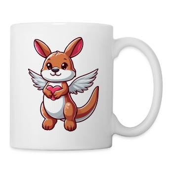 Angel Kangaroo Heart Wings - Mug - white - Right