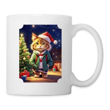 Modèle vierge de chat de Noël 1.2 - Mug blanc - blanc - Droite