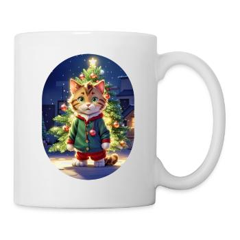 Modèle vierge de chat de Noël 1.1 - Mug blanc - blanc - Droite