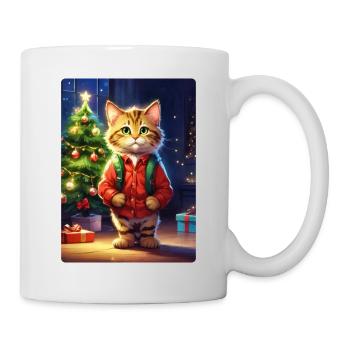 Modèle vierge de chat de Noël 1.12 - Mug blanc - blanc - Droite