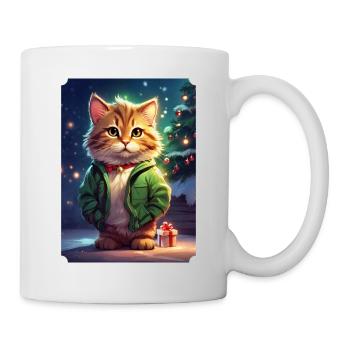 Modèle vierge de chat de Noël 1.9 - Mug blanc - blanc - Droite