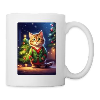 Modèle vierge de chat de Noël 1.11 - Mug blanc - blanc - Droite