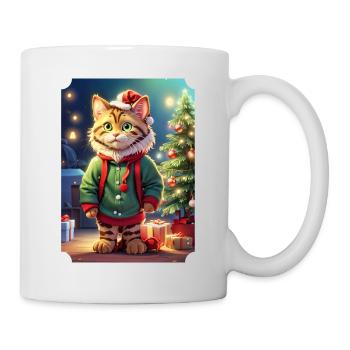 Modèle vierge de chat de Noël 1.3 - Mug blanc - blanc - Droite