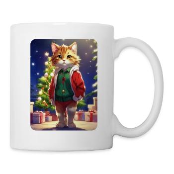 Modèle vierge de chat de Noël 1.4 - Mug blanc - blanc - Droite